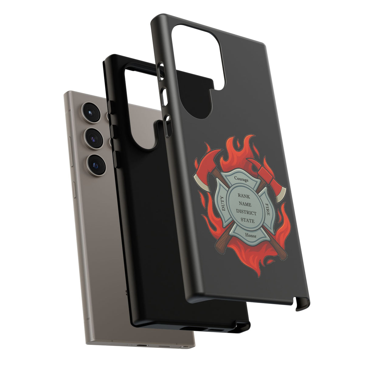 Firefighter Maltese Cross Phone Case — Custom Rank/Name/District Design
