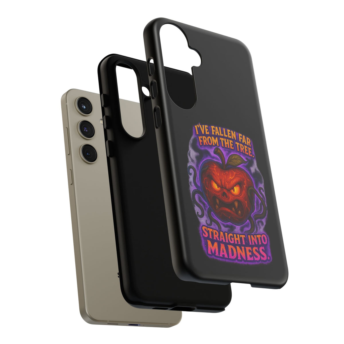 Phone Case — 'I've Fallen Far From the Tree, Straight Into Madness' Pumpkin Horror Design