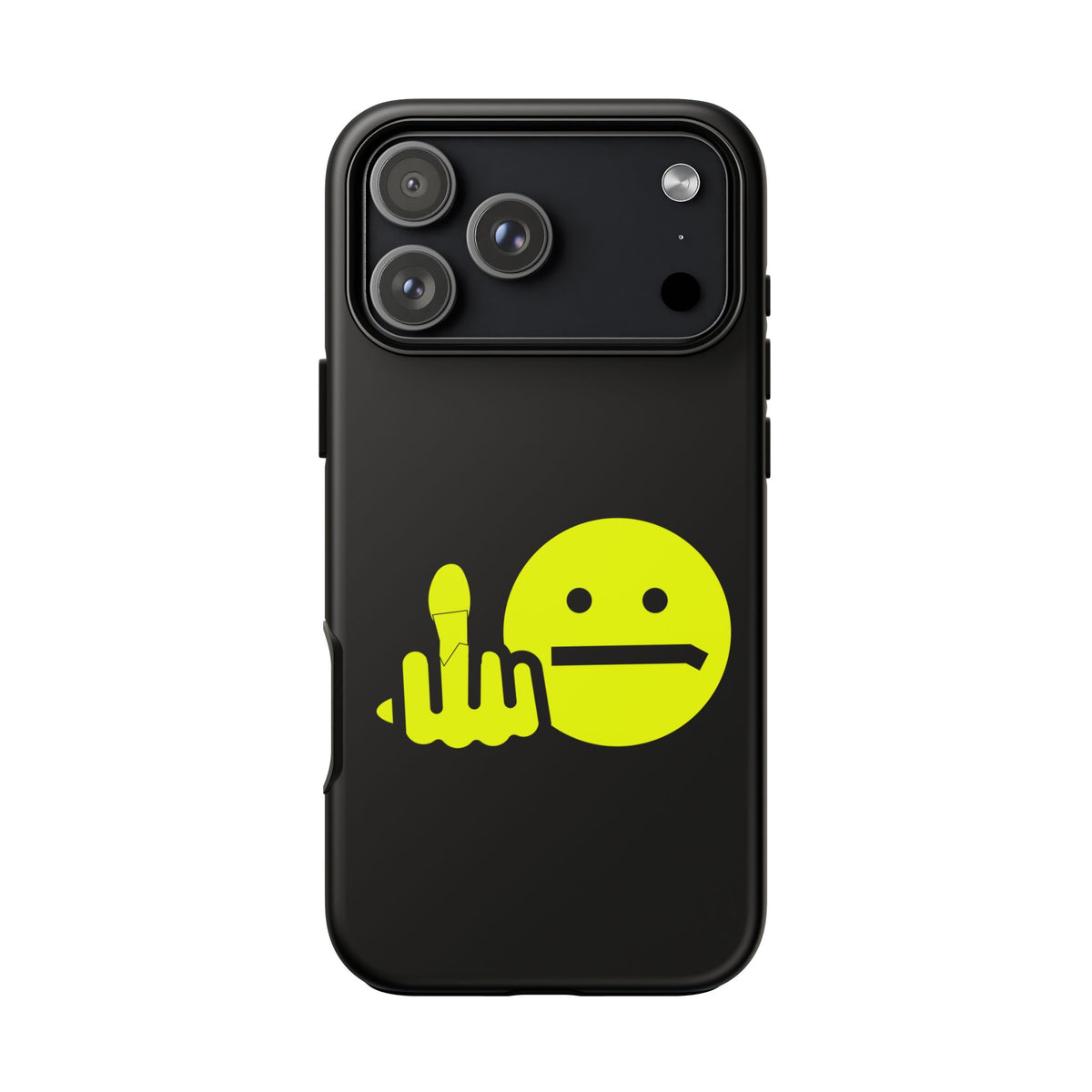 Phone Case — Neon Middle Finger Emoji Graphic
