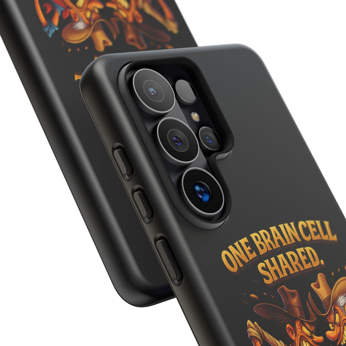 Phone Case — 'One Braincell Shared, Constantly Fighting for Custody' Funny Rivalry Cartoon