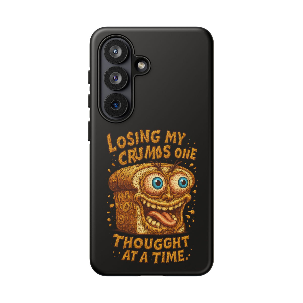 Phone Case — "Losing My Crumbs One Thought at a Time" Funny Retro Bread Illustration