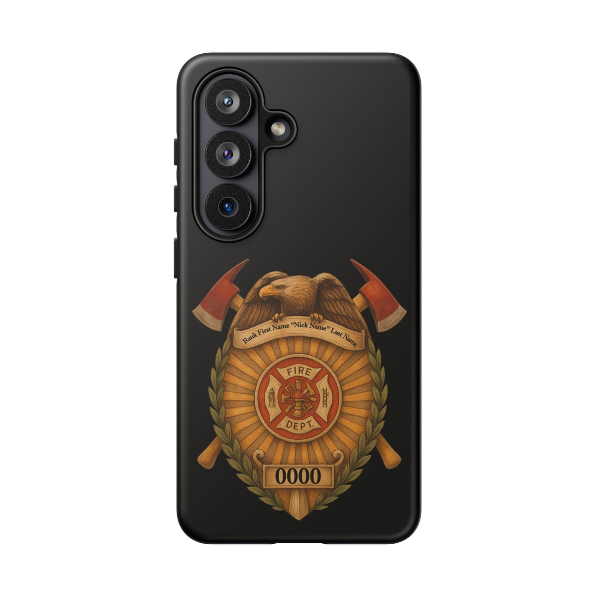 Firefighter Badge Phone Case — Tough Cases Customizable Emblem Design