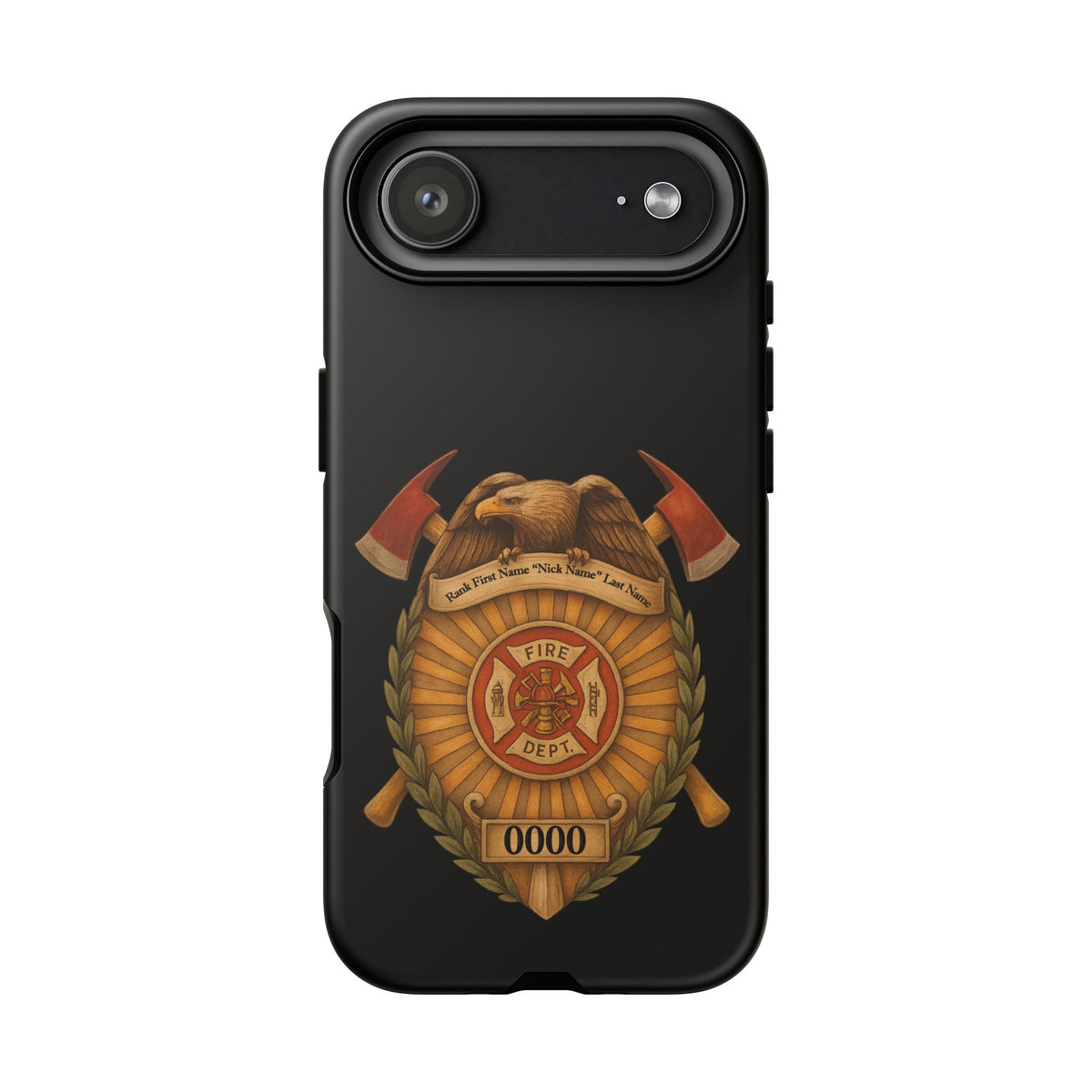 Firefighter Badge Phone Case — Tough Cases Customizable Emblem Design