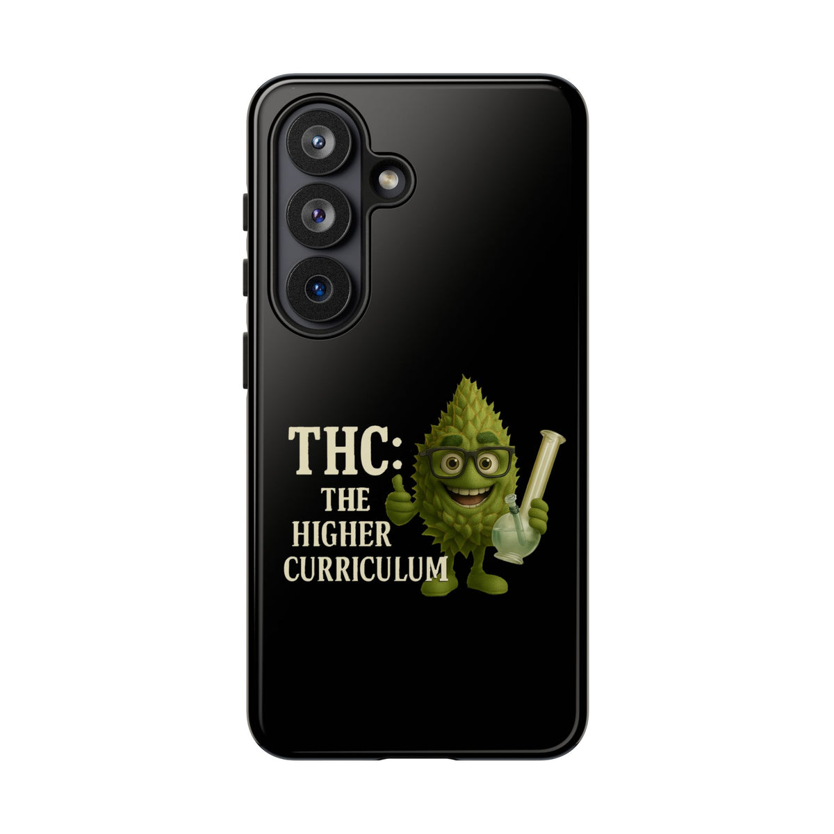 THC The Higher Curriculum Phone Case – Funny Cannabis Nug Cartoon iPhone Case