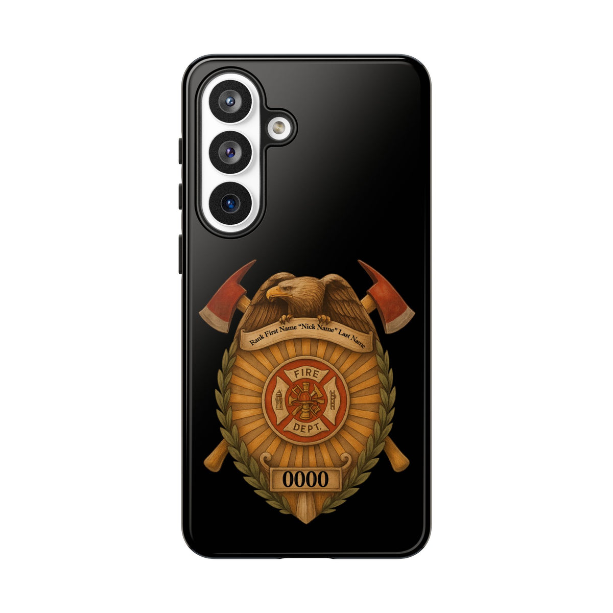 Firefighter Badge Phone Case — Tough Cases Customizable Emblem Design