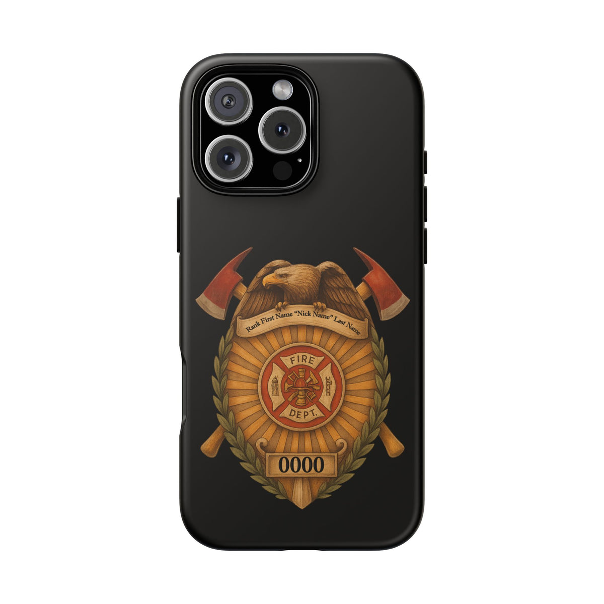 Firefighter Badge Phone Case — Tough Cases Customizable Emblem Design