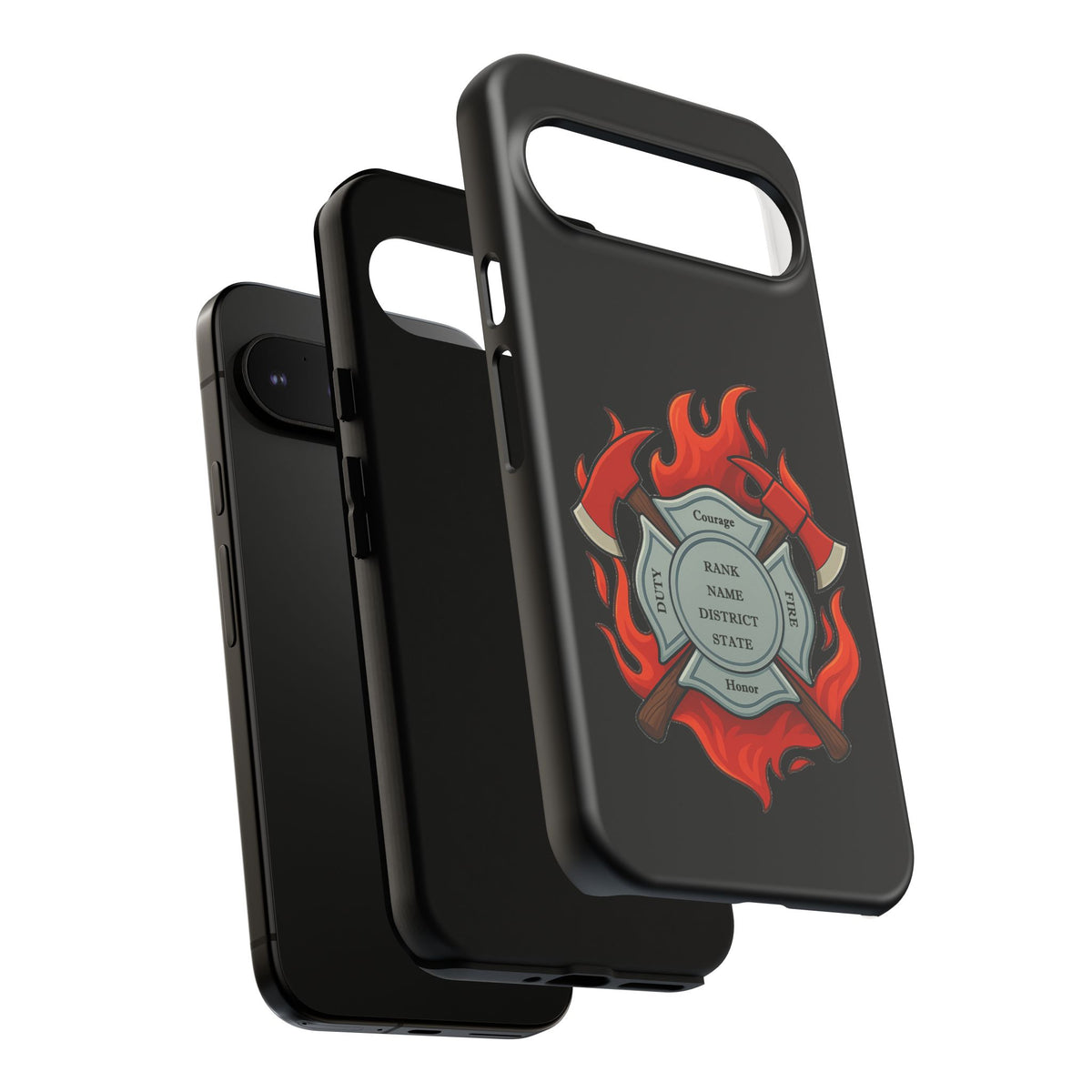 Firefighter Maltese Cross Phone Case — Custom Rank/Name/District Design