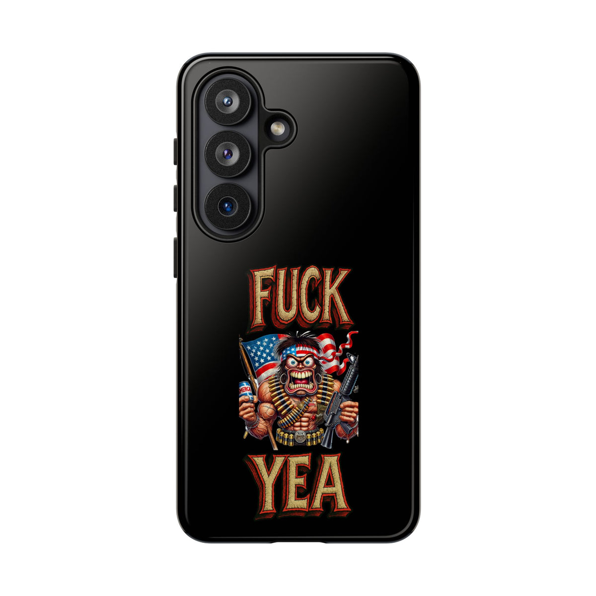 Phone Case — "FUCK YEA" Patriotic Skeleton Soldier Graphic