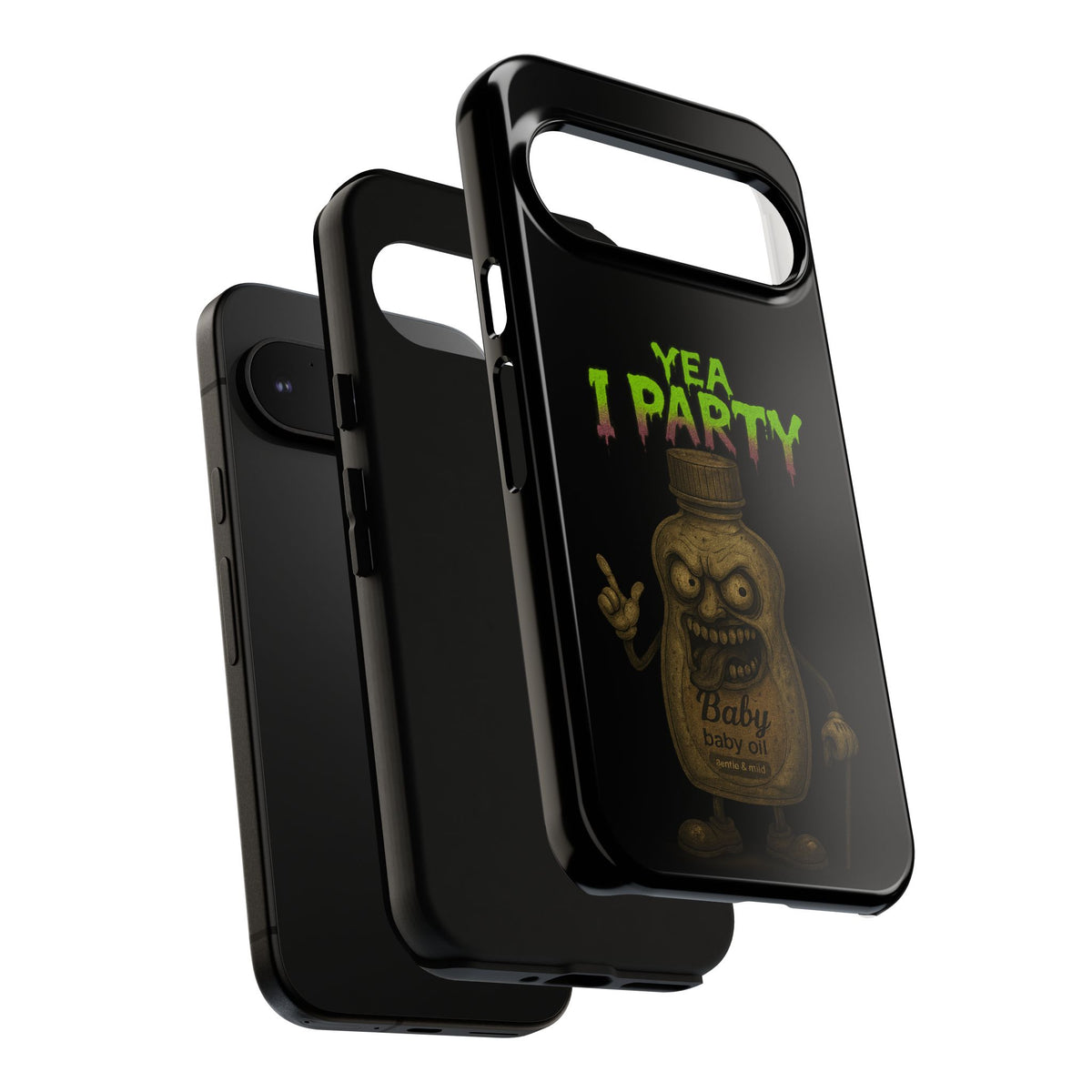 Phone Case — 'Yea I Party' Creepy Baby Bottle Graphic
