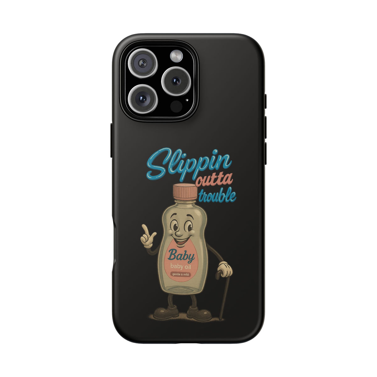 Phone Case — Retro 'Slippin Outta Trouble' Baby Bottle Design