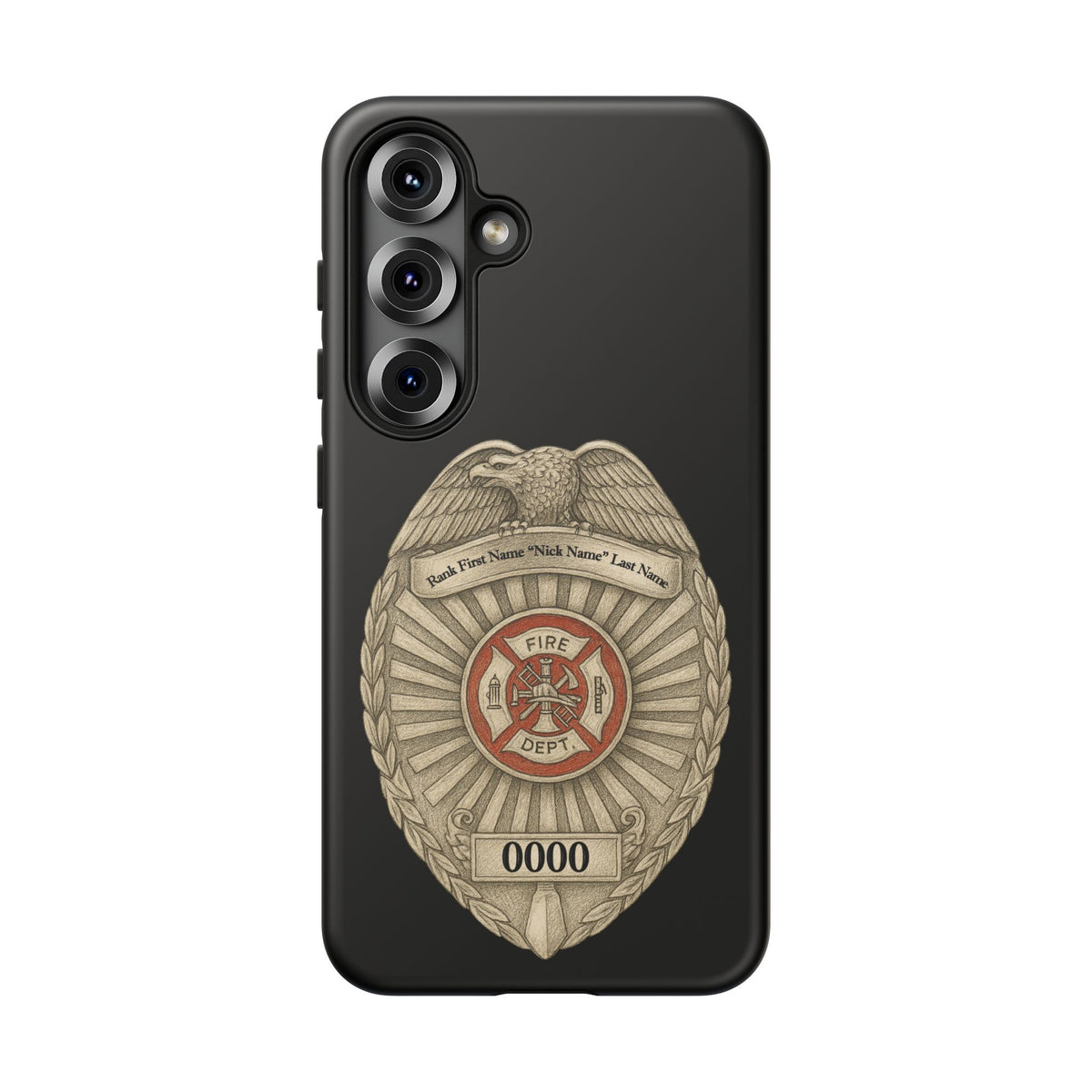 Firefighter Badge Phone Case – Personalized Dept. Emblem Tough Case