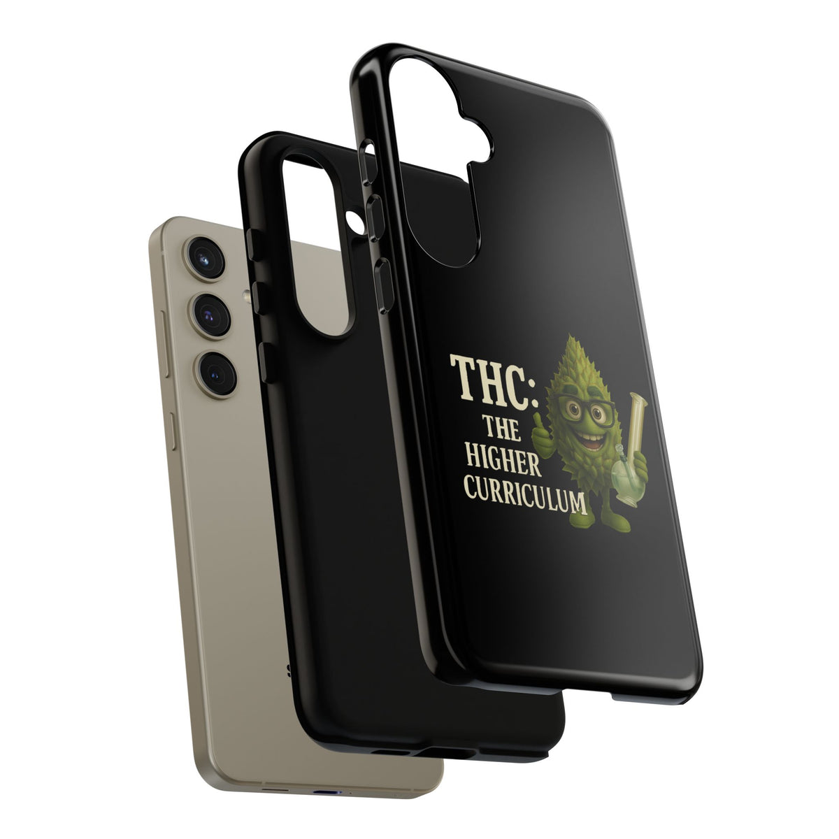 THC The Higher Curriculum Phone Case – Funny Cannabis Nug Cartoon iPhone Case