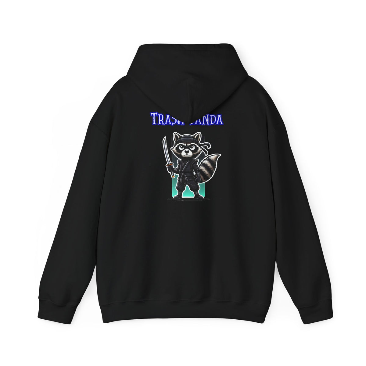 Raccoon Samurai Hoodie — "Trash Panda" Graphic Hooded Sweatshirt