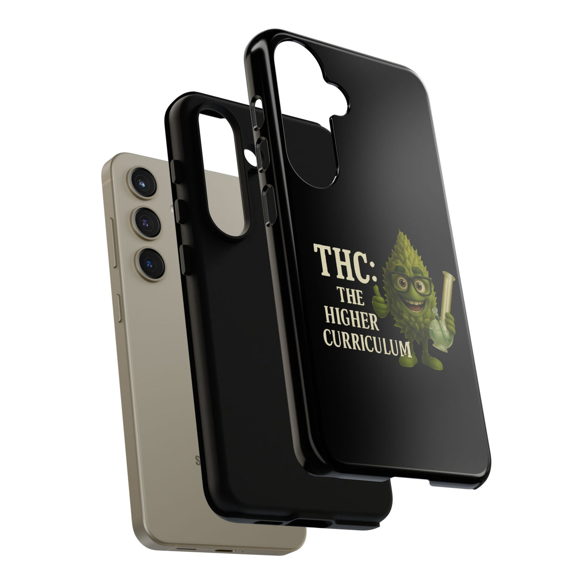 THC The Higher Curriculum Phone Case – Funny Cannabis Nug Cartoon iPhone Case