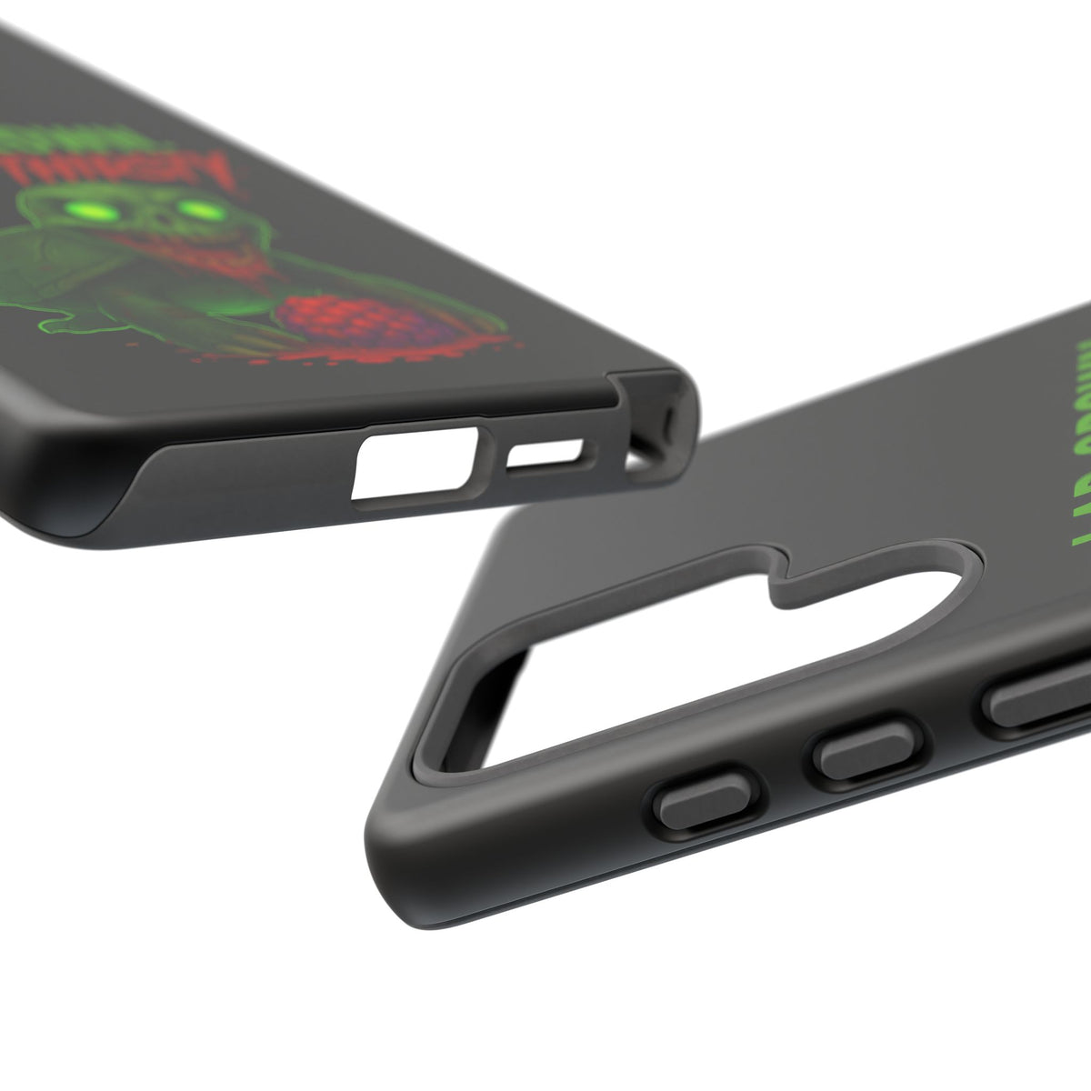 Phone Case — “Lab-Grown. Blood-Thirsty!” Green Monster Horror Design
