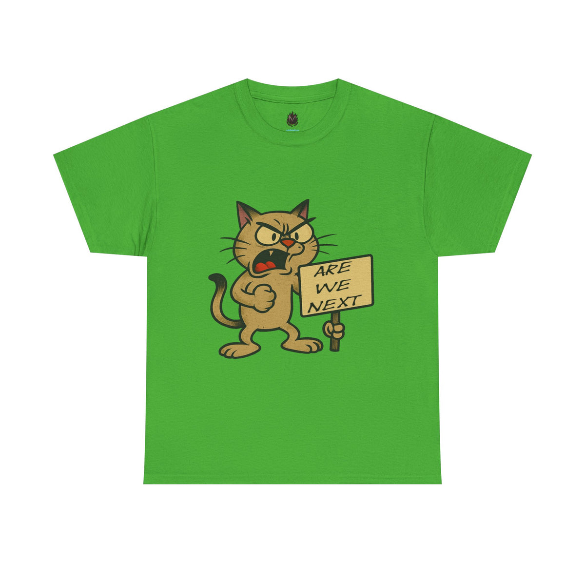 Protest Cat Unisex Heavy Cotton Tee, Funny Cat T-Shirt, Cat Lover Gift, Animal