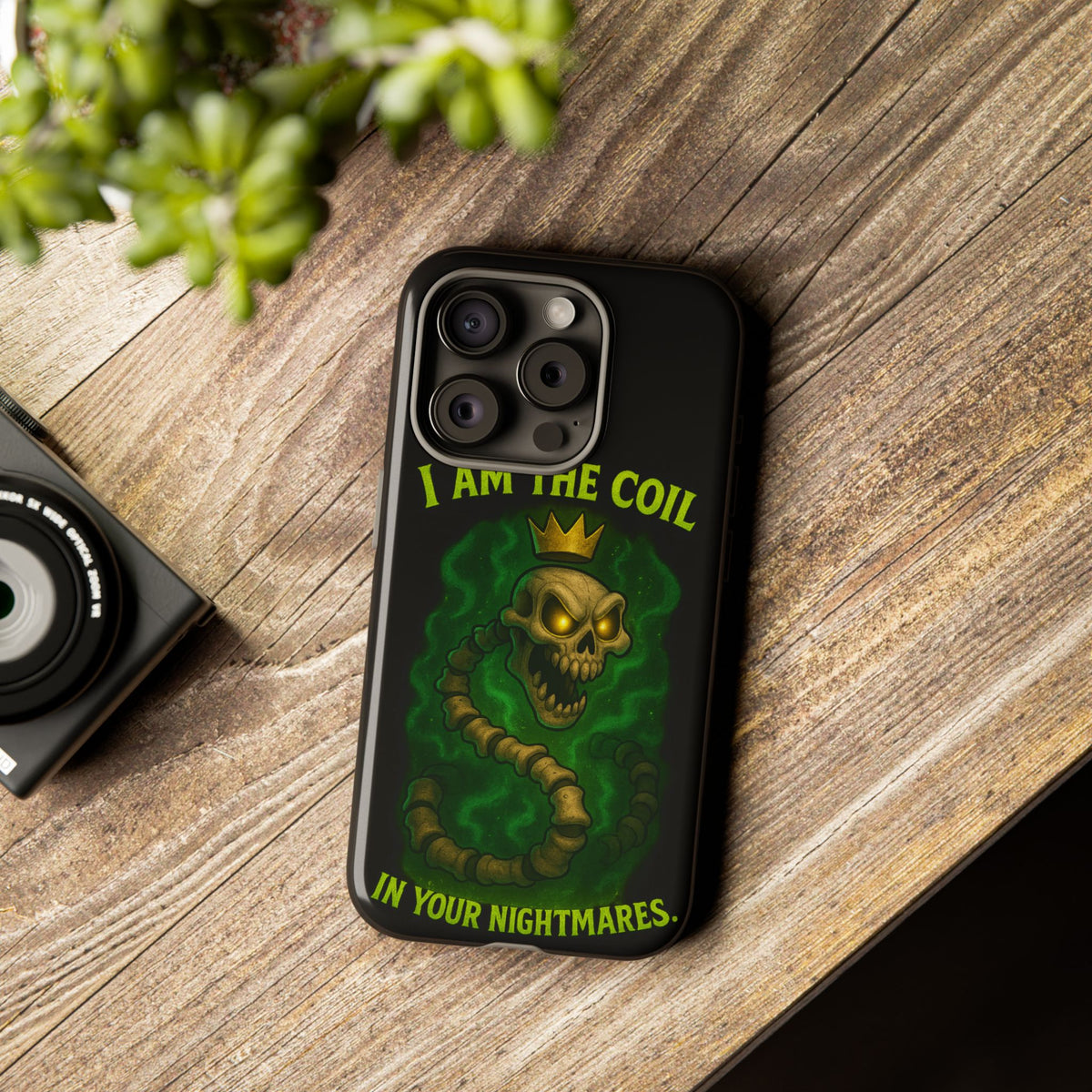 Tough Cases — “I Am The Coil In Your Nightmares” Skull Snake Shockproof Phone Case