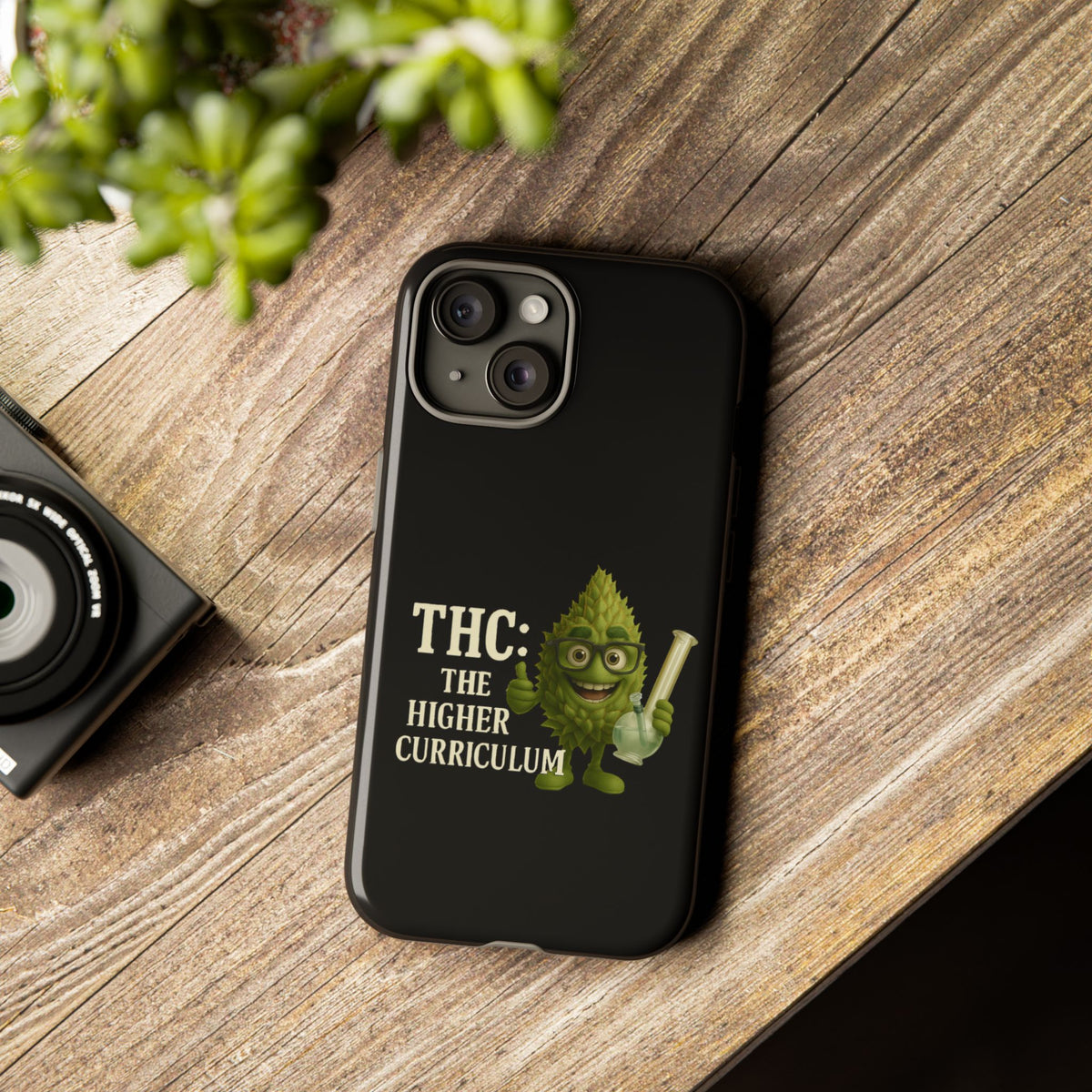 THC The Higher Curriculum Phone Case – Funny Cannabis Nug Cartoon iPhone Case