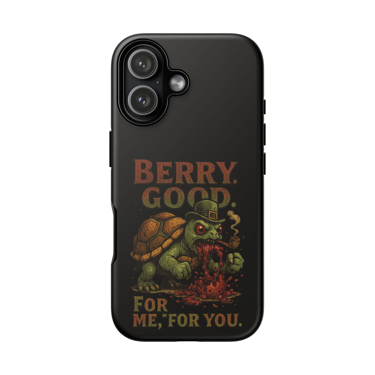 Phone Case — 'Berry Good' Zombie Turtle Graphic Tough Protective Case
