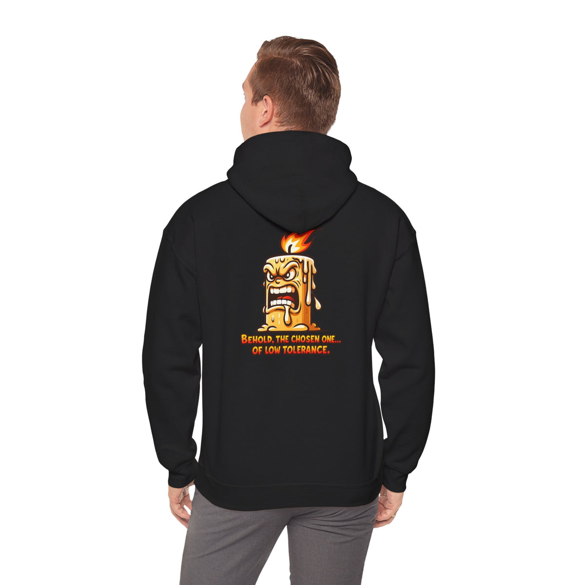 Hoodie — Spicy Candle Melt Comic Design (“Because I’m Candles and... My Tolerance”)
