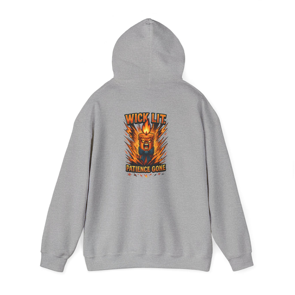 Patience Gone Hoodie — Fiery Roaring Bear Graphic Sweatshirt