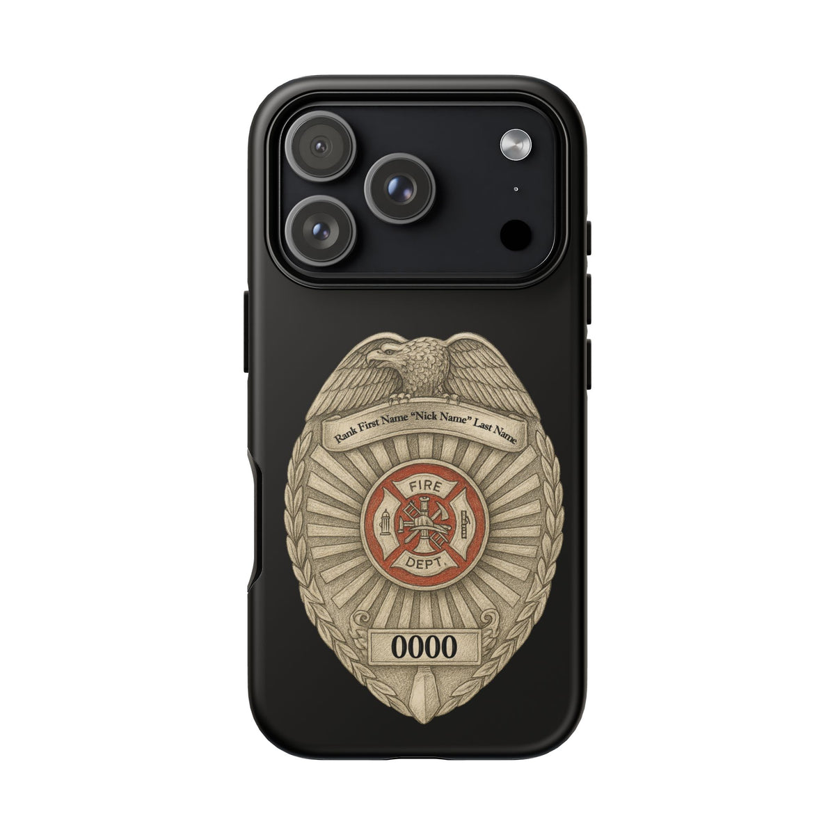 Firefighter Badge Phone Case – Personalized Dept. Emblem Tough Case