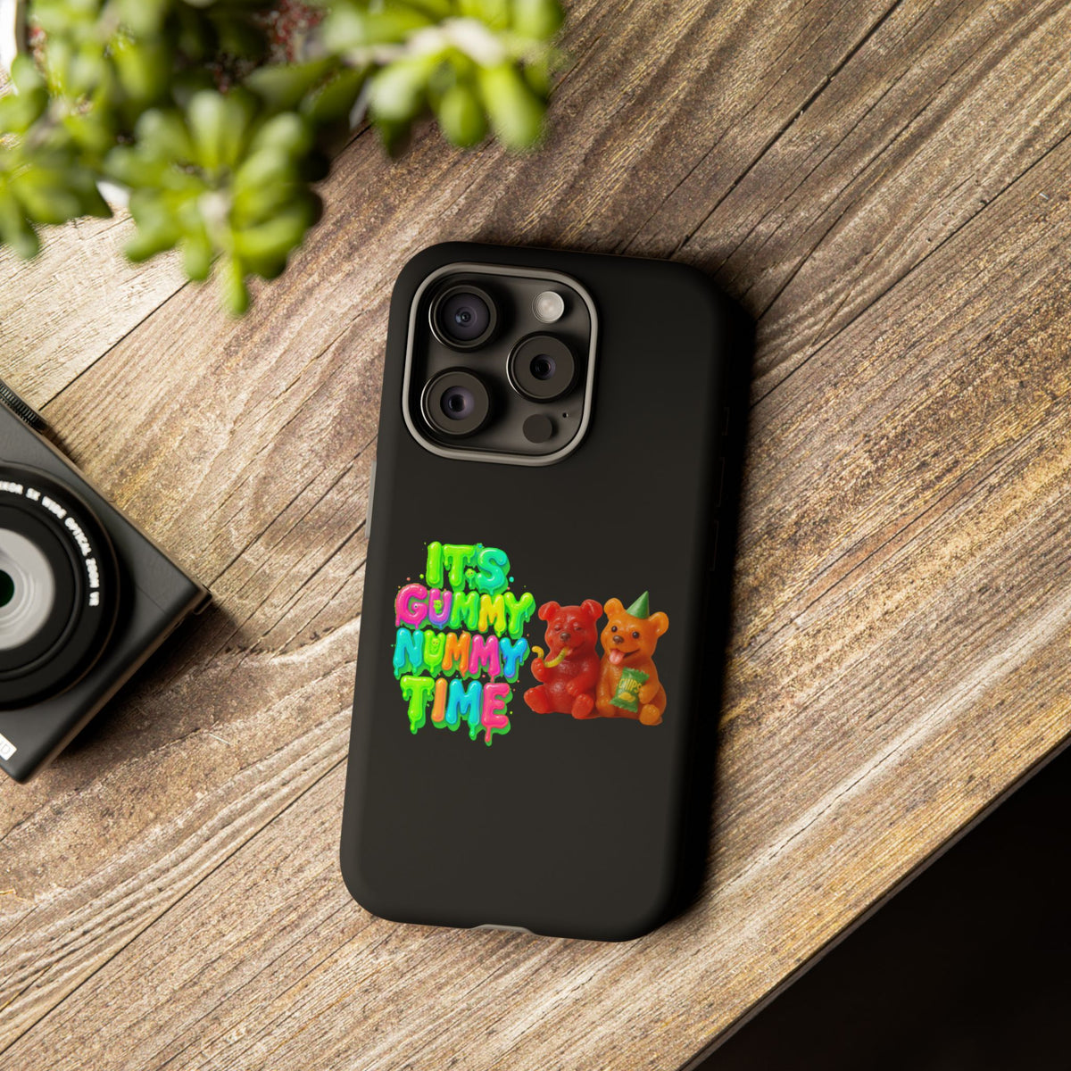 Phone Case — "It's Gummy Nummy Time" Colorful Gummy Bear Protective Case