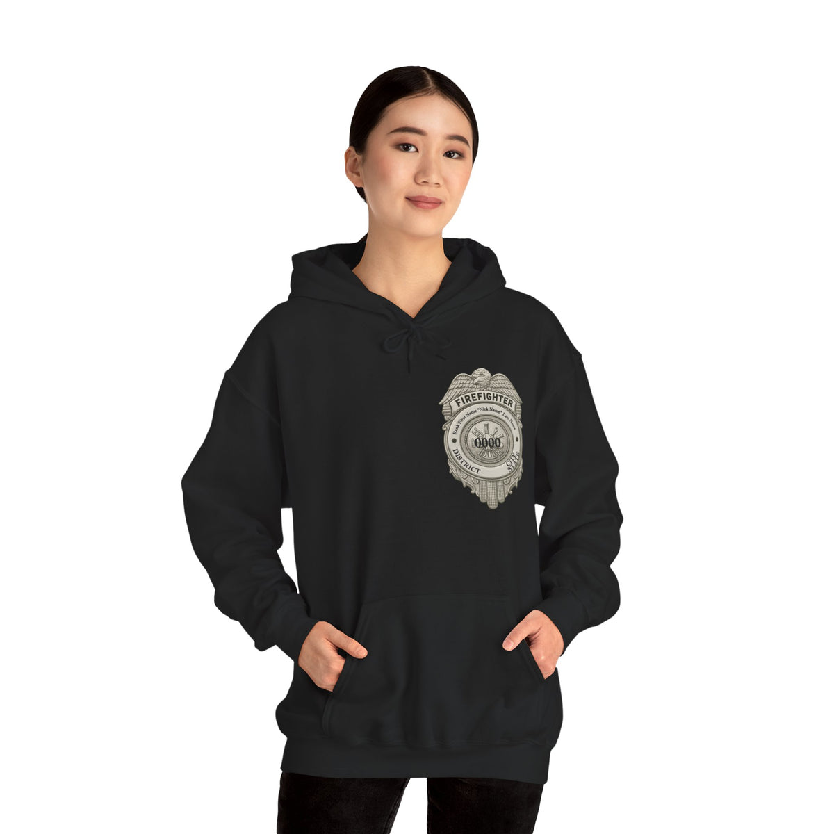 Graphic Hoodie - 'Not All Heroes Stand Tall' Badge & Vintage Group Art Pullover