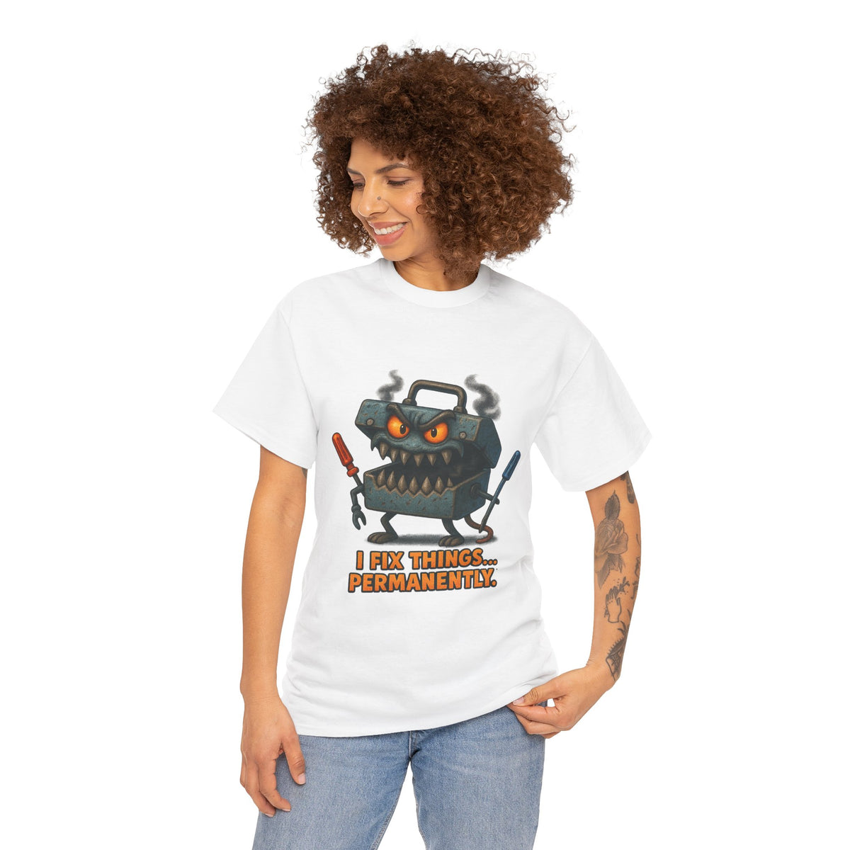I Fix Things... Permanently tool box T-shirt | mechanic repair humor tee