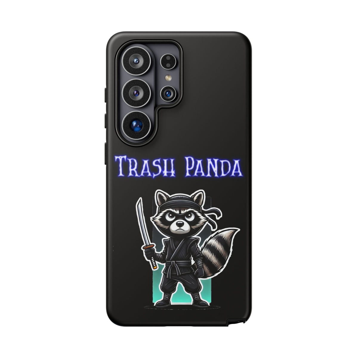 Trash Panda Ninja Phone Case — Cute Raccoon Warrior Protective Case
