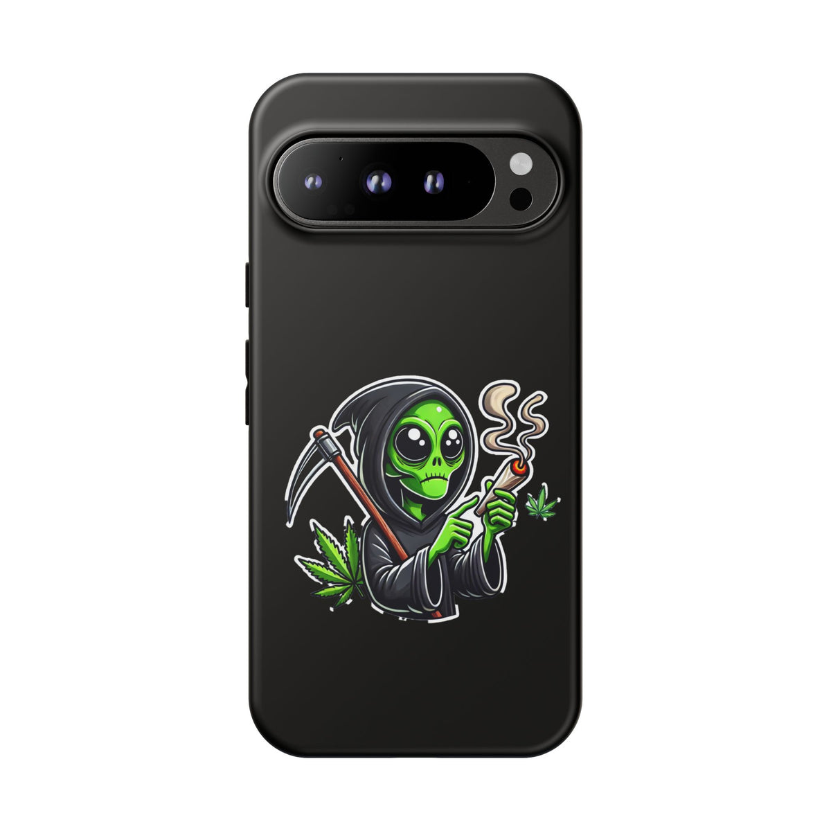 Reaper Alien Phone Case – Cute Grim Reaper Smoking Weed iPhone Case