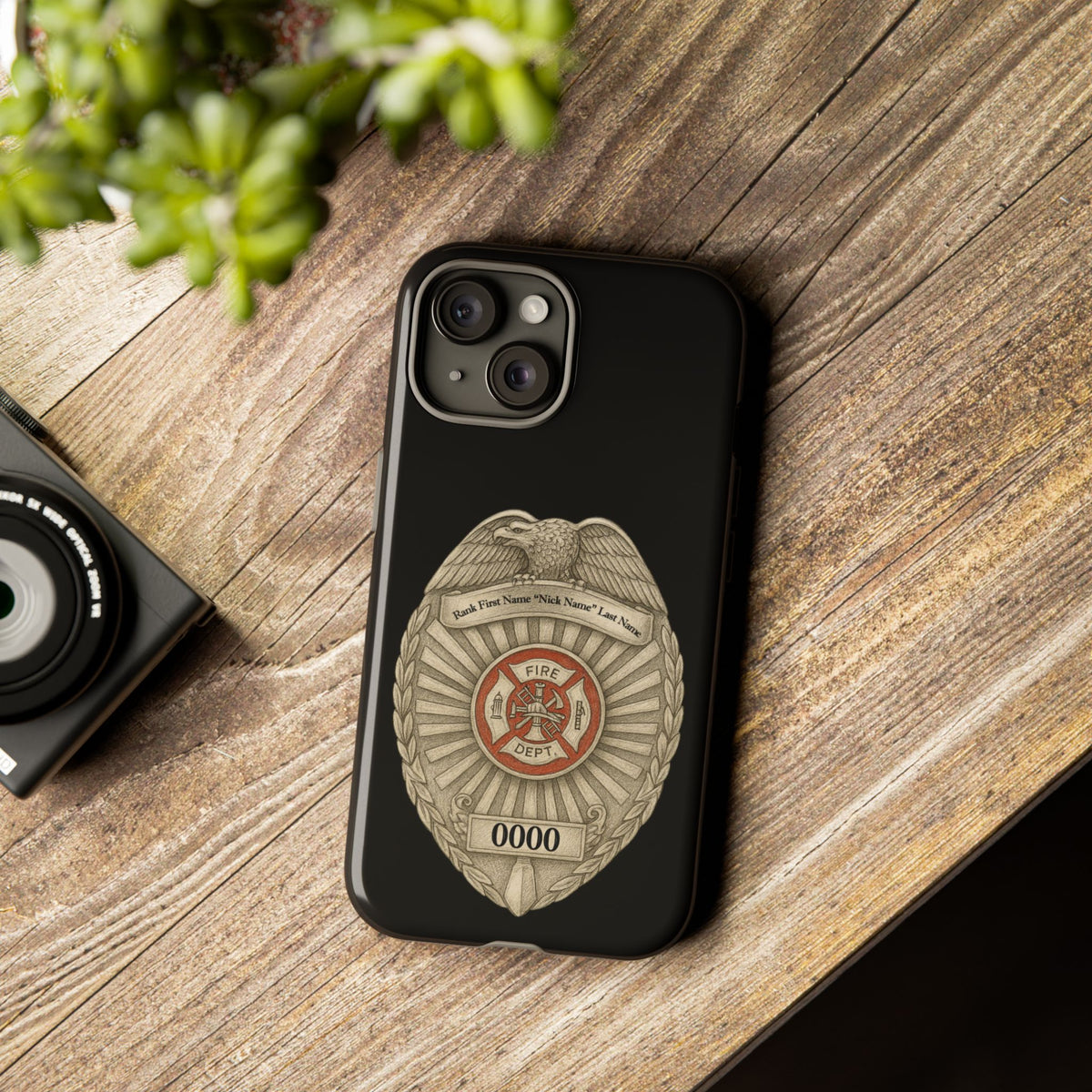 Firefighter Badge Phone Case – Personalized Dept. Emblem Tough Case