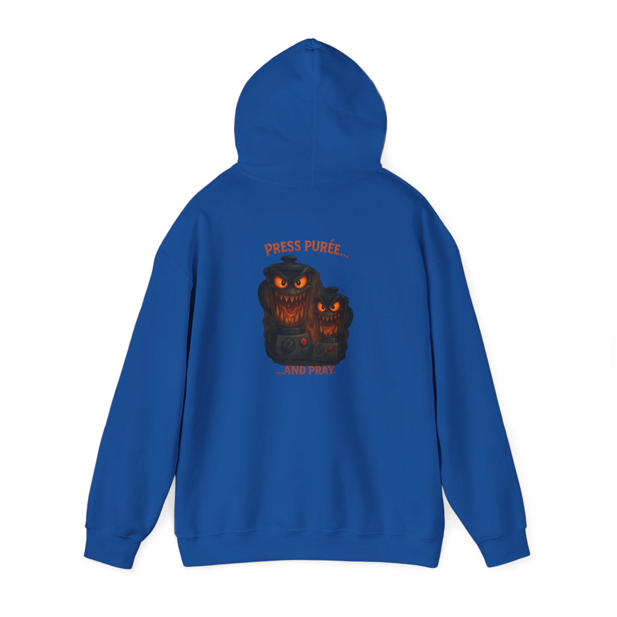 Halloween Hoodie — ‘Press Sneeze and Pray’ Graphic Hooded Sweatshirt