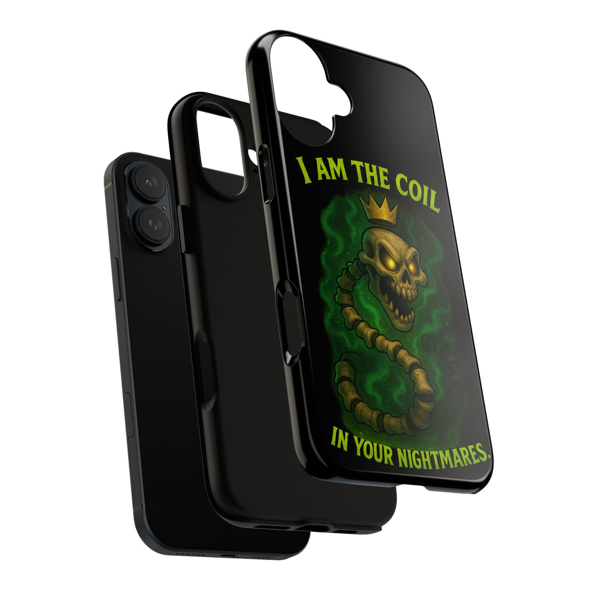 Tough Cases — “I Am The Coil In Your Nightmares” Skull Snake Shockproof Phone Case