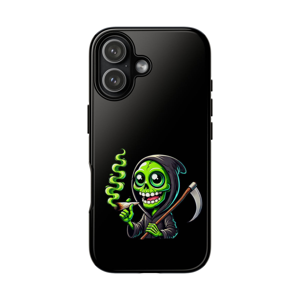 Grinning Green Reaper Phone Case