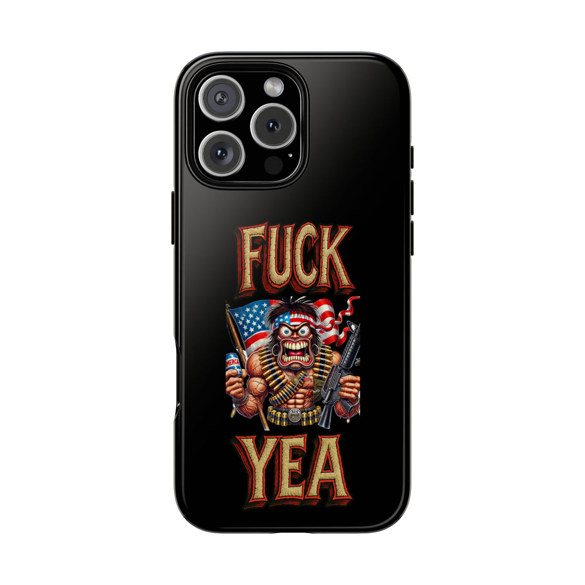 Phone Case — "FUCK YEA" Patriotic Skeleton Soldier Graphic