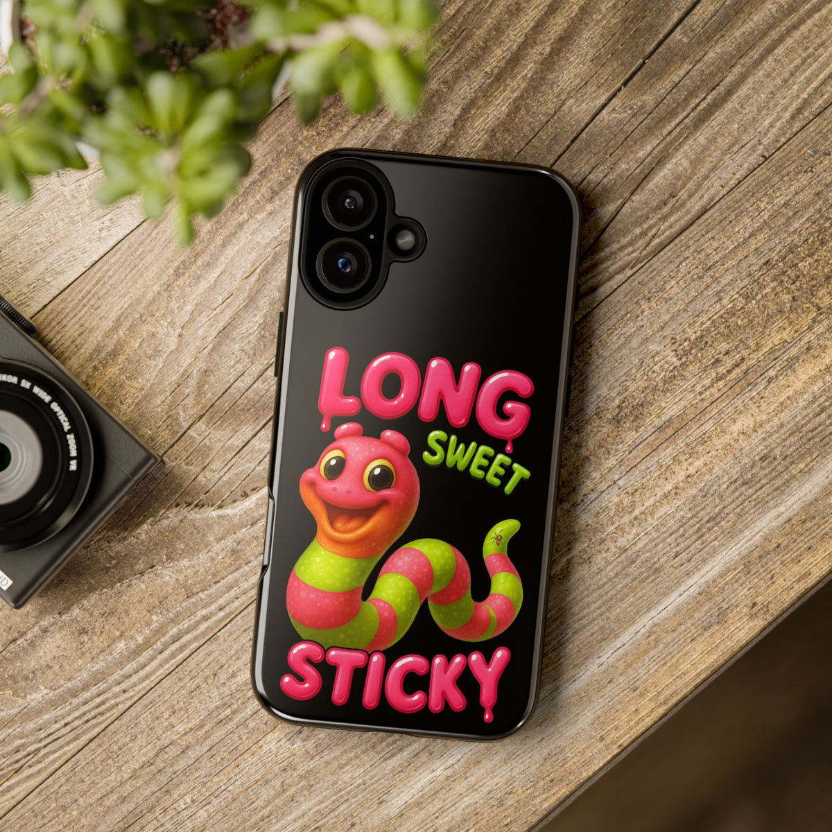 Phone Case — "Long Sweet Sticky" Cute Candy Snake Protective Case