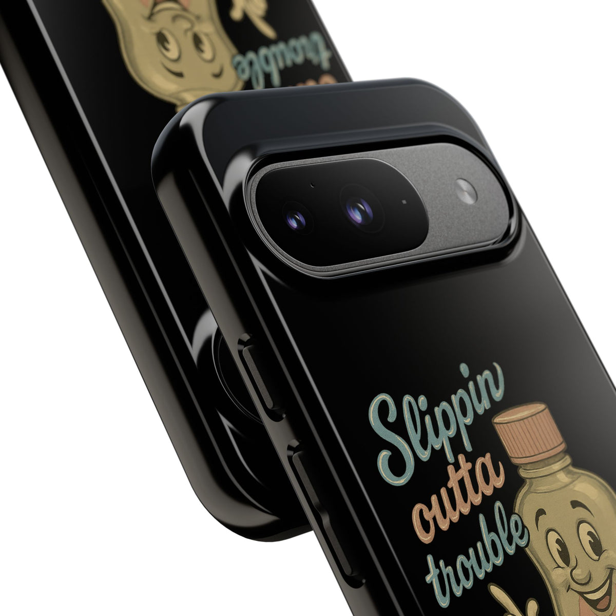 Phone Case — 'Slippin Outta Trouble' Retro Baby Oil Mascot