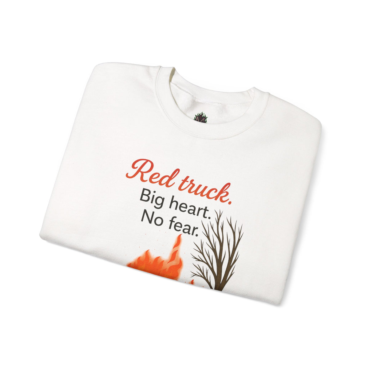 Red Truck Big Heart No Fear Crewneck Sweatshirt
