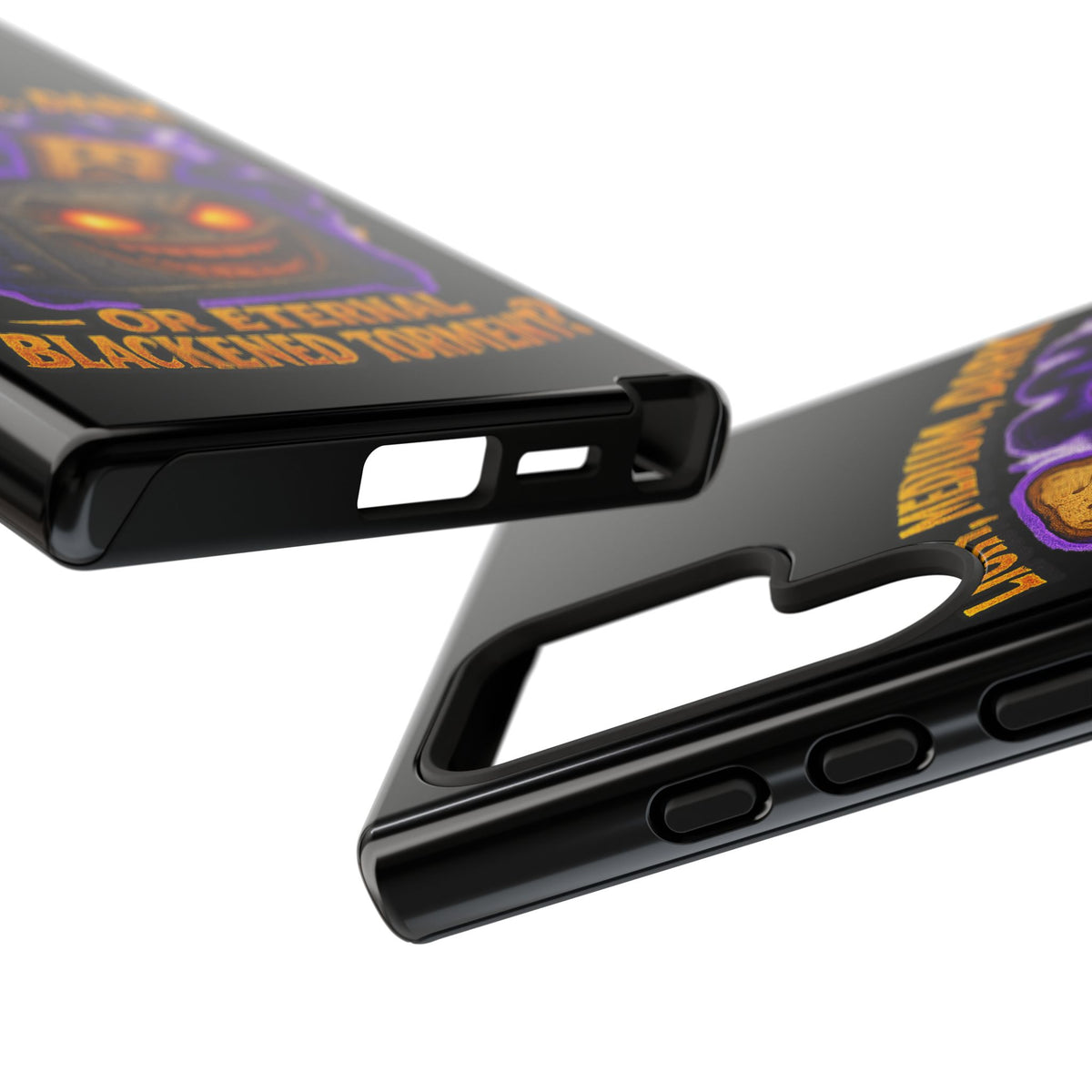Phone Case — 'Light, Medium, Dark or Eternal Blackened Torment?' Spooky Toast & Toaster Horror Design