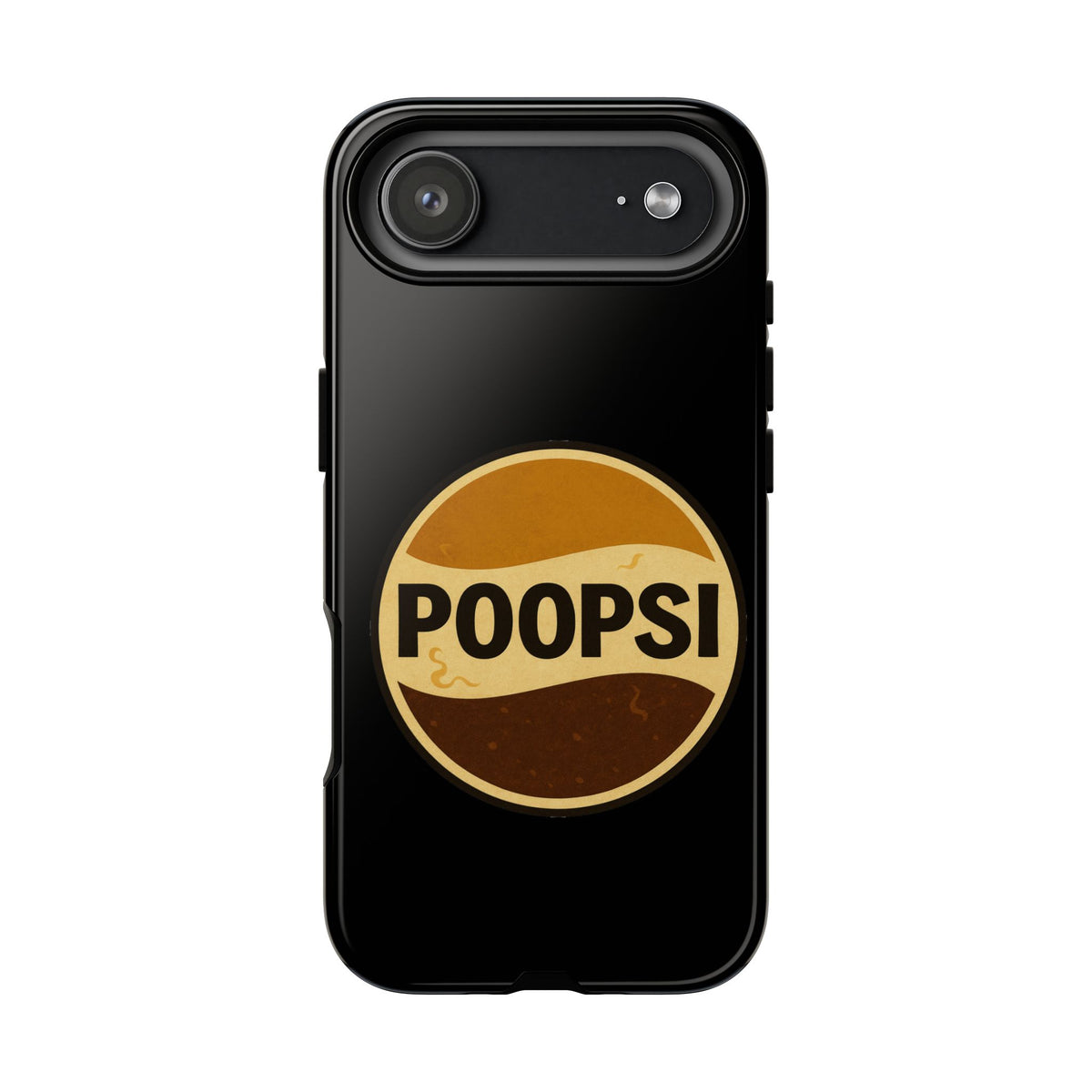 Poopsi Retro Logo Phone Case — Funny Vintage Soda-Inspired iPhone Cover
