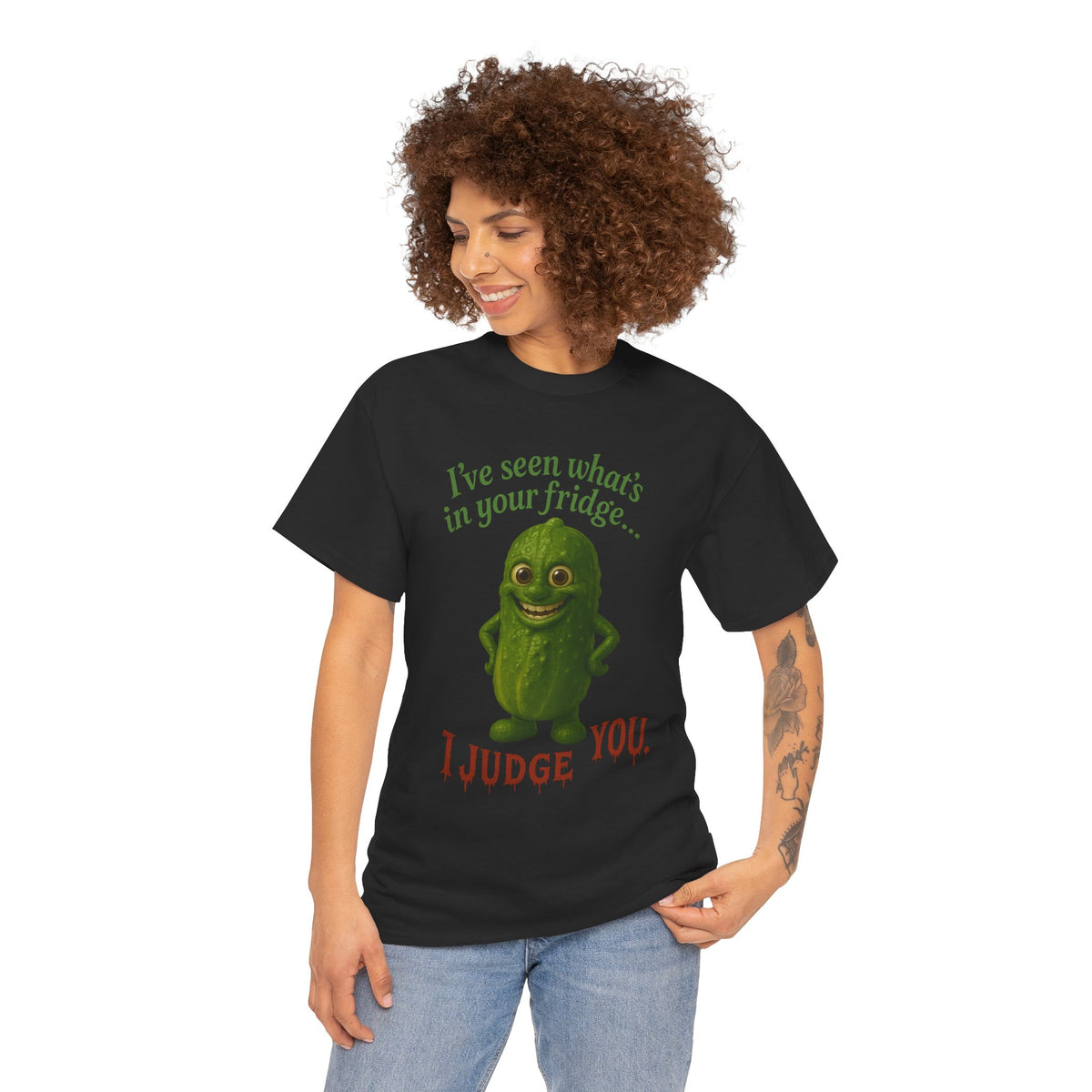Judgmental Pickle – Funny Fridge T-Shirt