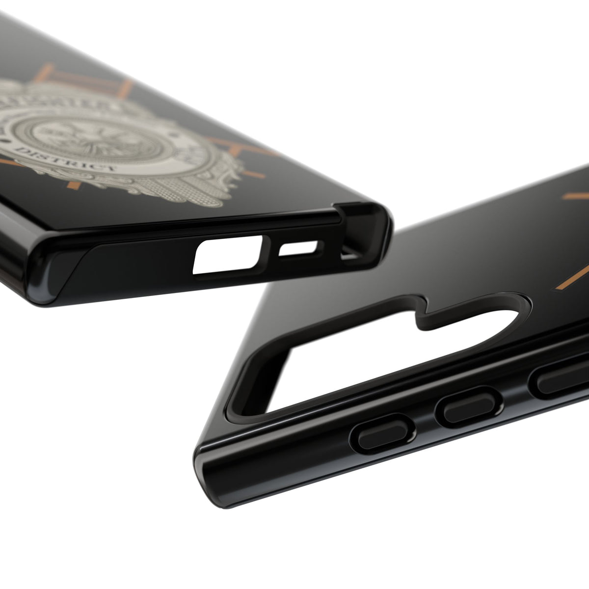 Firefighter Badge Tough Phone Case — Firefighter Helmet & Ladders Protective Case