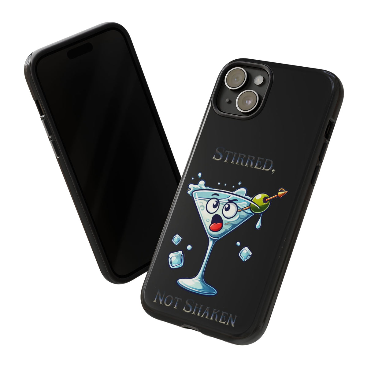Stirred Not Shaken Phone Case — Funny Martini Cocktail Design
