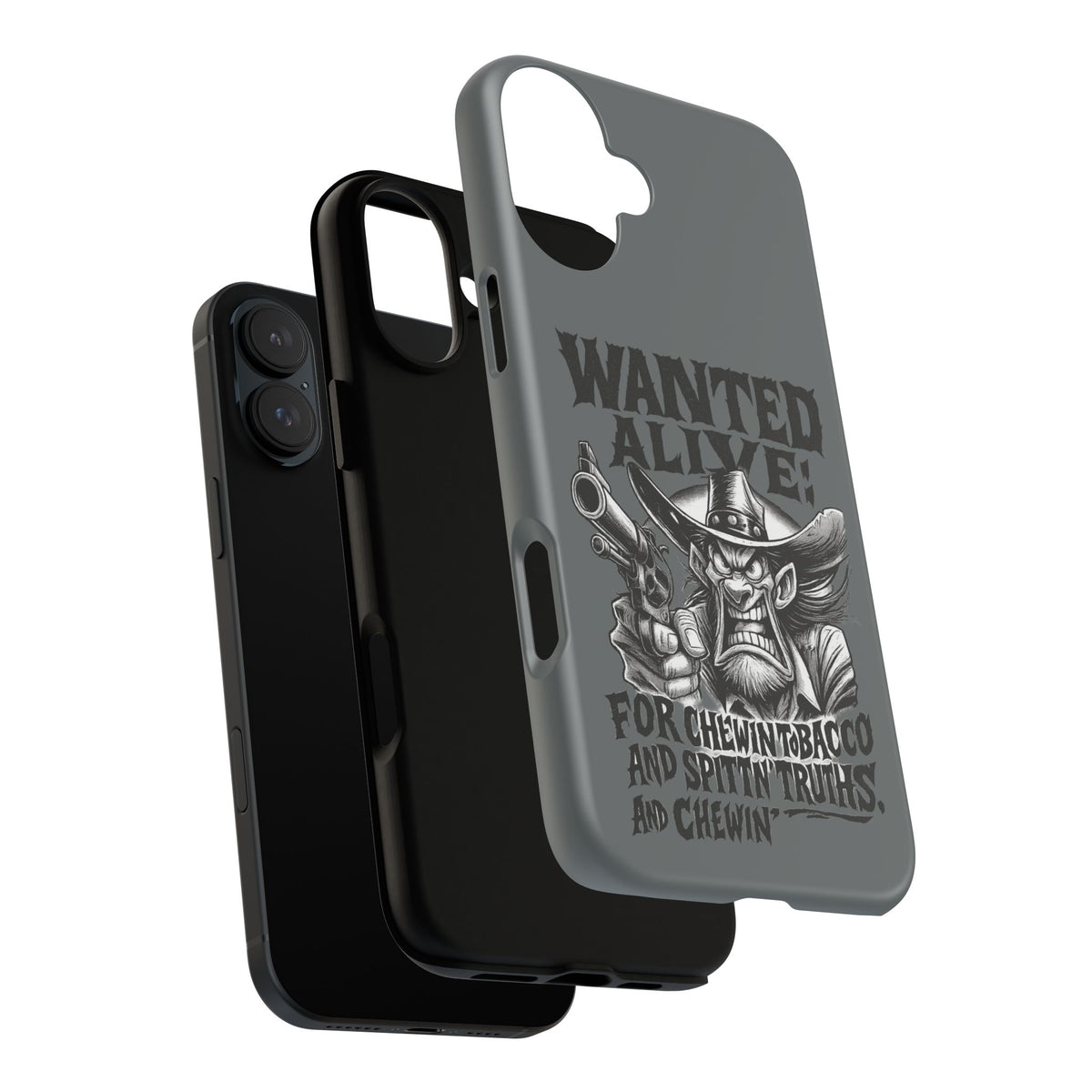Phone Case — "Wanted Alive!" Cowboy Chewin' Tobacco Graphic