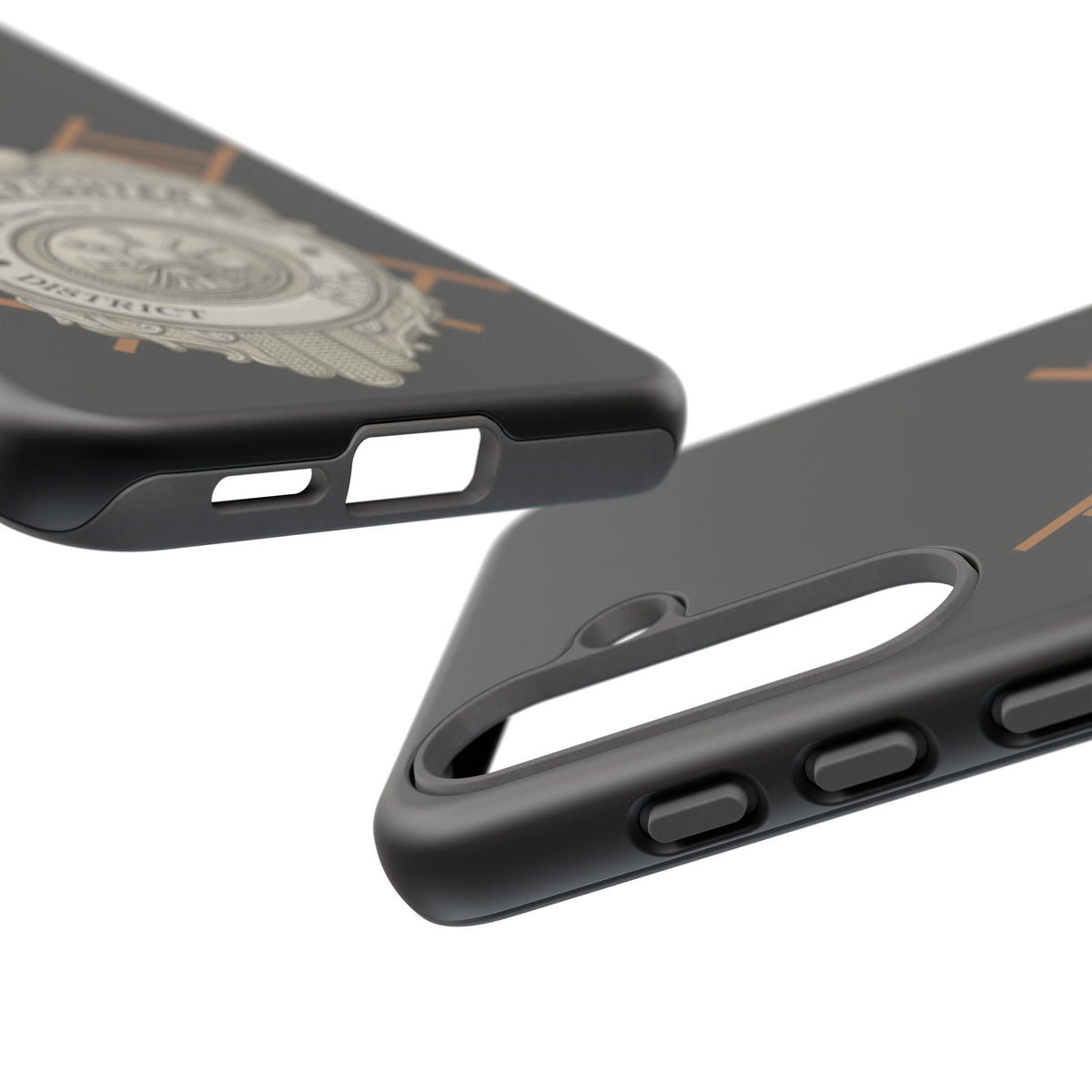 Firefighter Badge Tough Phone Case — Firefighter Helmet & Ladders Protective Case