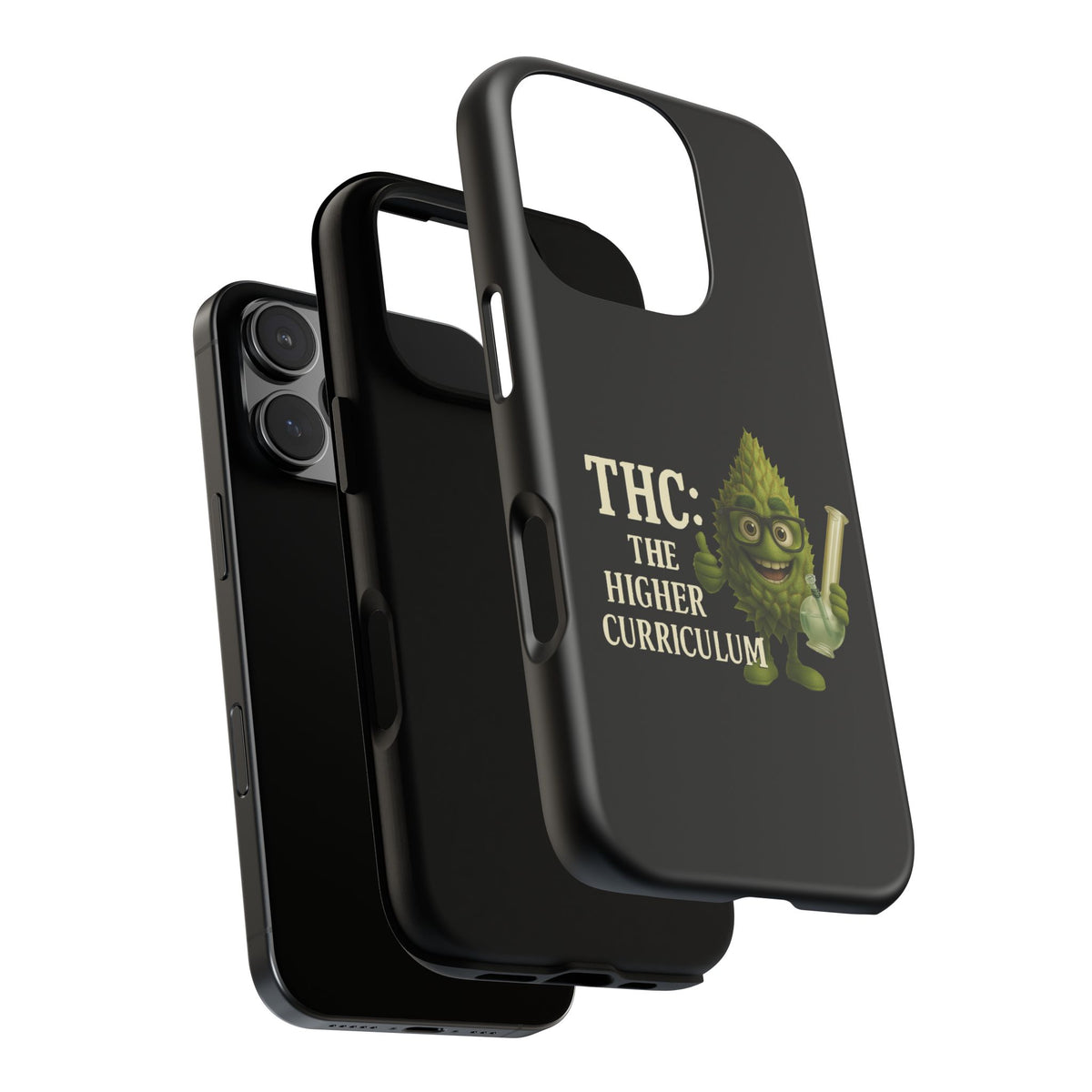 THC The Higher Curriculum Phone Case – Funny Cannabis Nug Cartoon iPhone Case