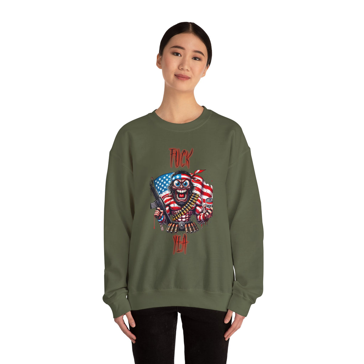 Patriotic Savage "F*** Yea" Crewneck