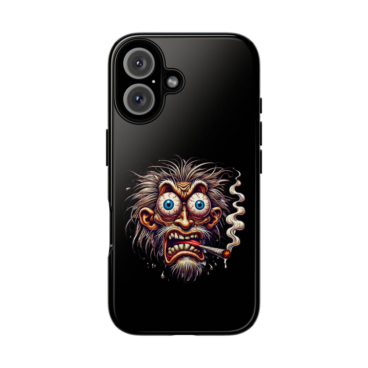 Phone Case — Wild Cartoon Monster Smoking Design