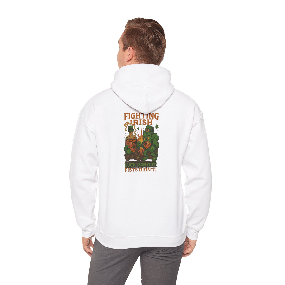 Irish Fighting Leprechaun Hoodie – St. Patrick's Day Shamrock Sweatshirt